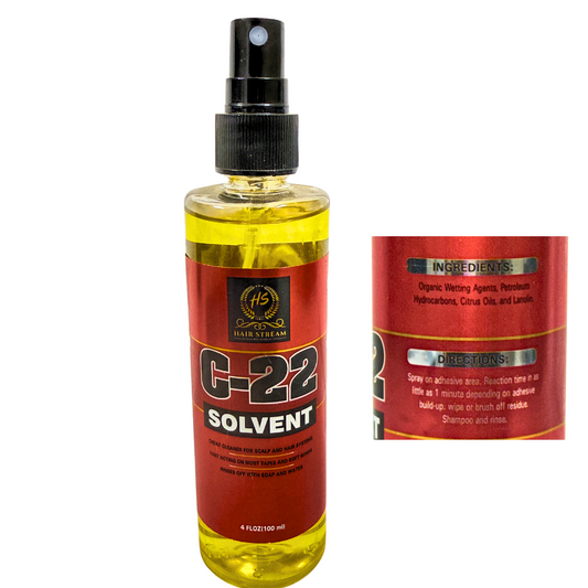 C-22 Solvent by Hair Stream – Fast Acting Adhesive Remover (4 FL OZ / 110 ml)